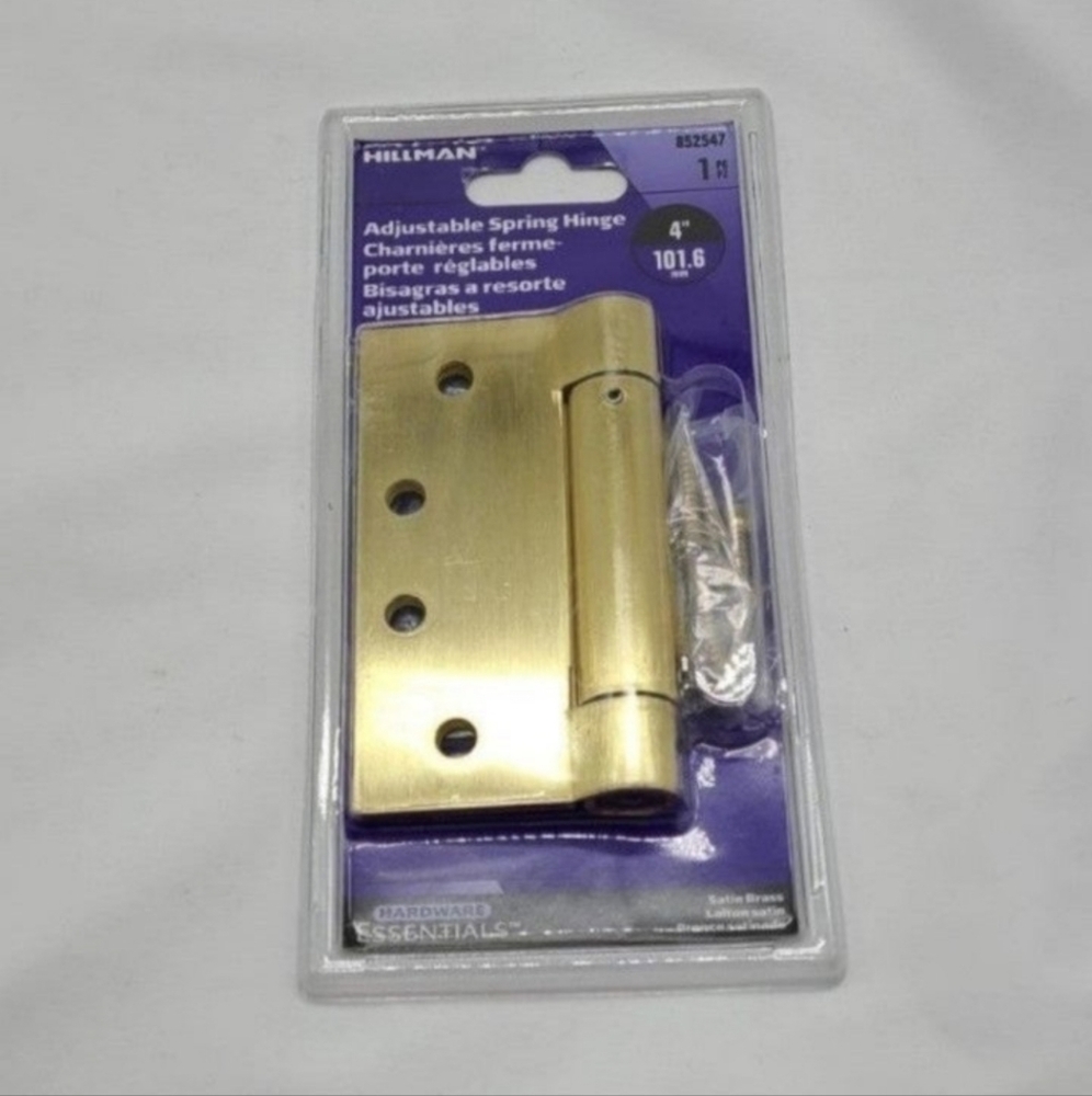 Hillman Brass Adjustable Spring Hinge New